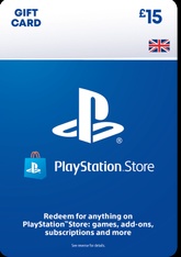 Карта пополнения счета Playstation Network 15 фунтов Великобритания (Мгновенное получение) 